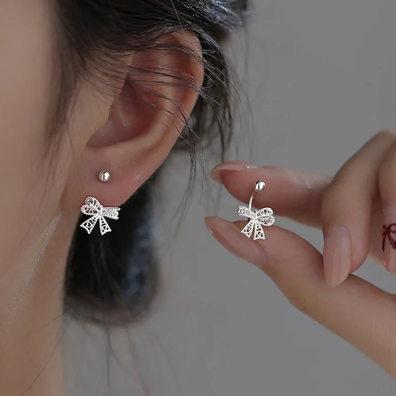Women's bow earrings