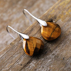 Tiger Eye Women's Earrings silver