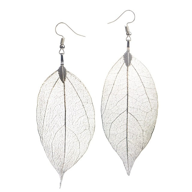 Bohemian Leaf Earrings silver