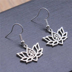 Lotus Flower Earrings Buddhism