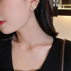 Golden Flower Earrings for Women