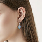 Snowflake Zircon Dangle Earrings Women's style 1