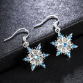 Snowflake Zircon Dangle Earrings Women's style 1