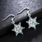 Snowflake Zircon Dangle Earrings Women's style 1