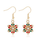 Snowflake Zircon Dangle Earrings Women's style 3