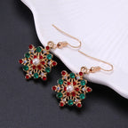Snowflake Zircon Dangle Earrings Women's style 4