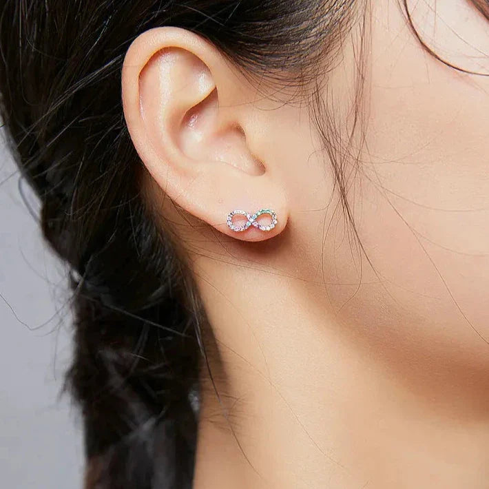 Multicolored Infinity Earrings