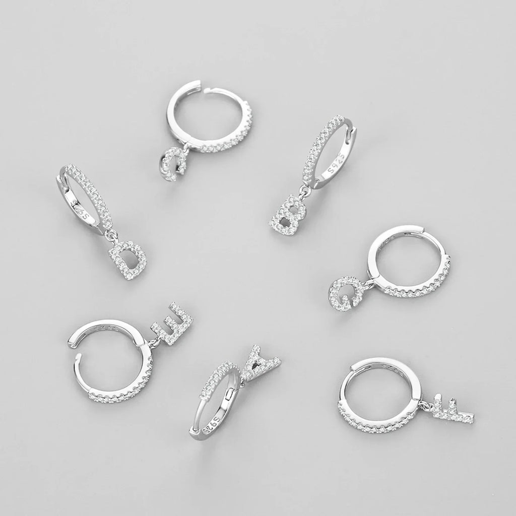 Huggie earrings with initial
