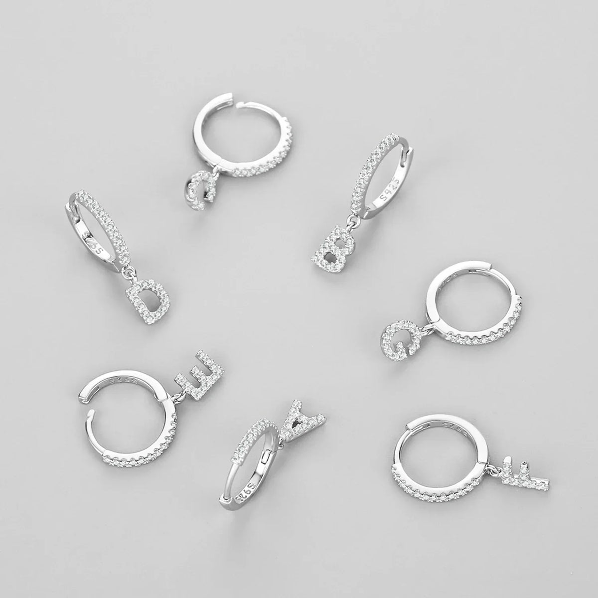 Huggie earrings with initial