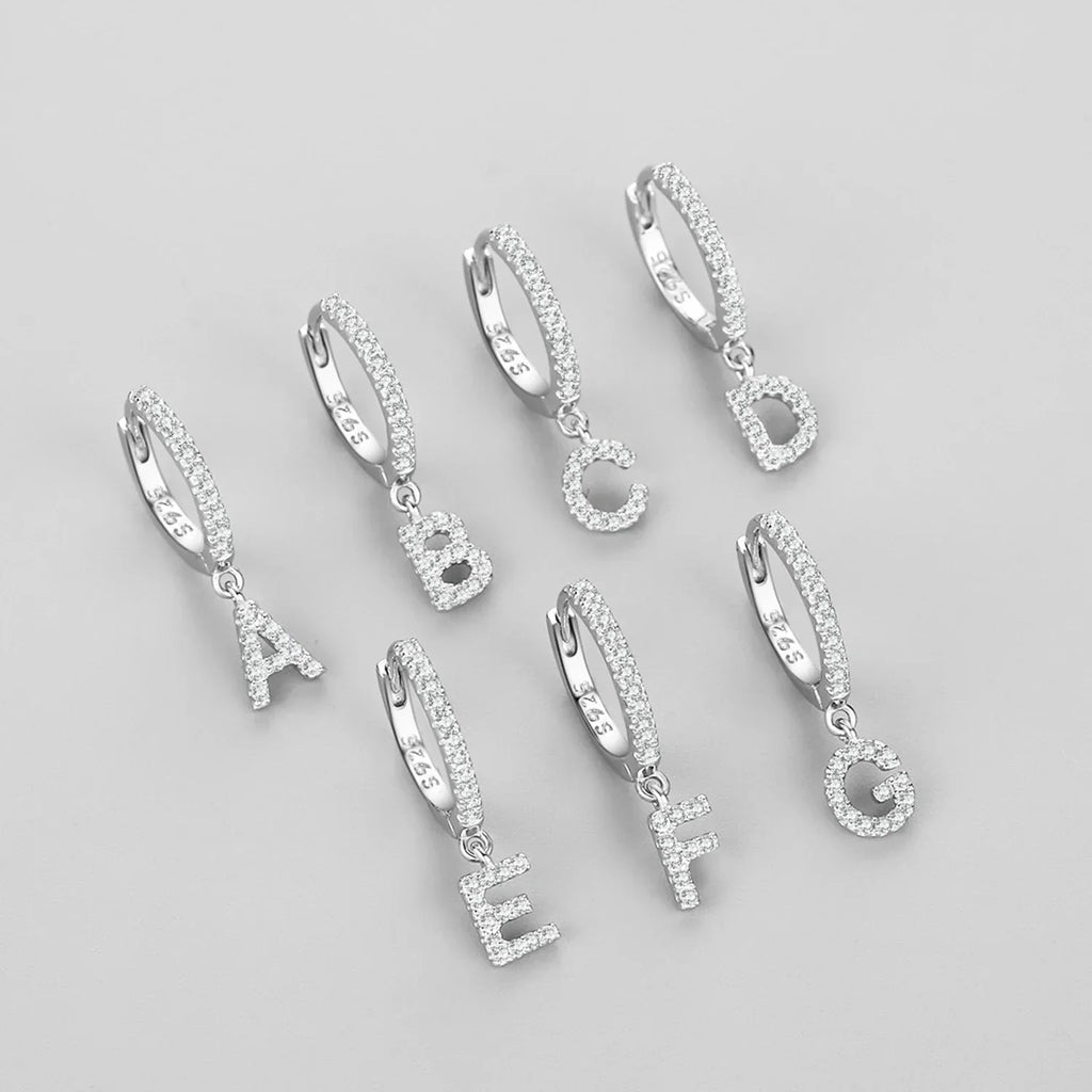 Huggie earrings with initial