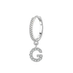 Huggie earrings with initial g