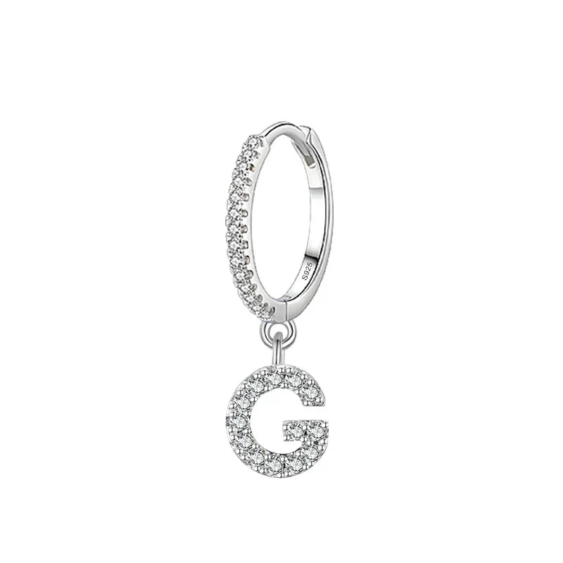 Huggie earrings with initial g