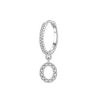 Huggie earrings with initial o