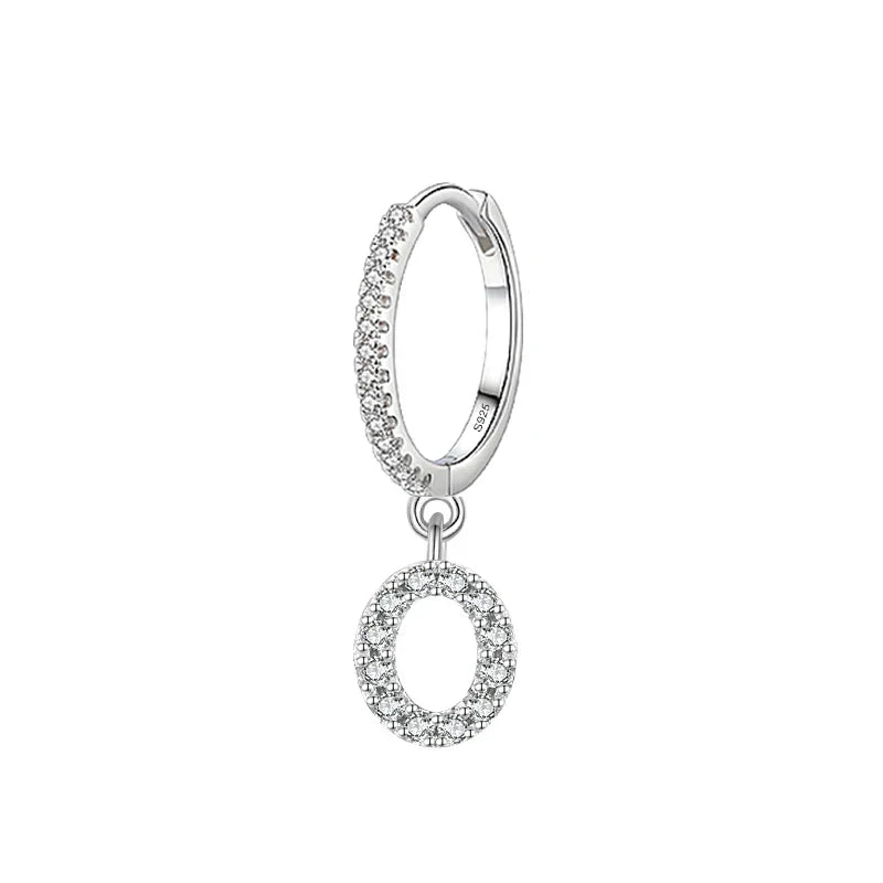 Huggie earrings with initial o