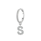 Huggie earrings with initial s