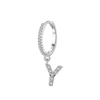 Huggie earrings with initial y
