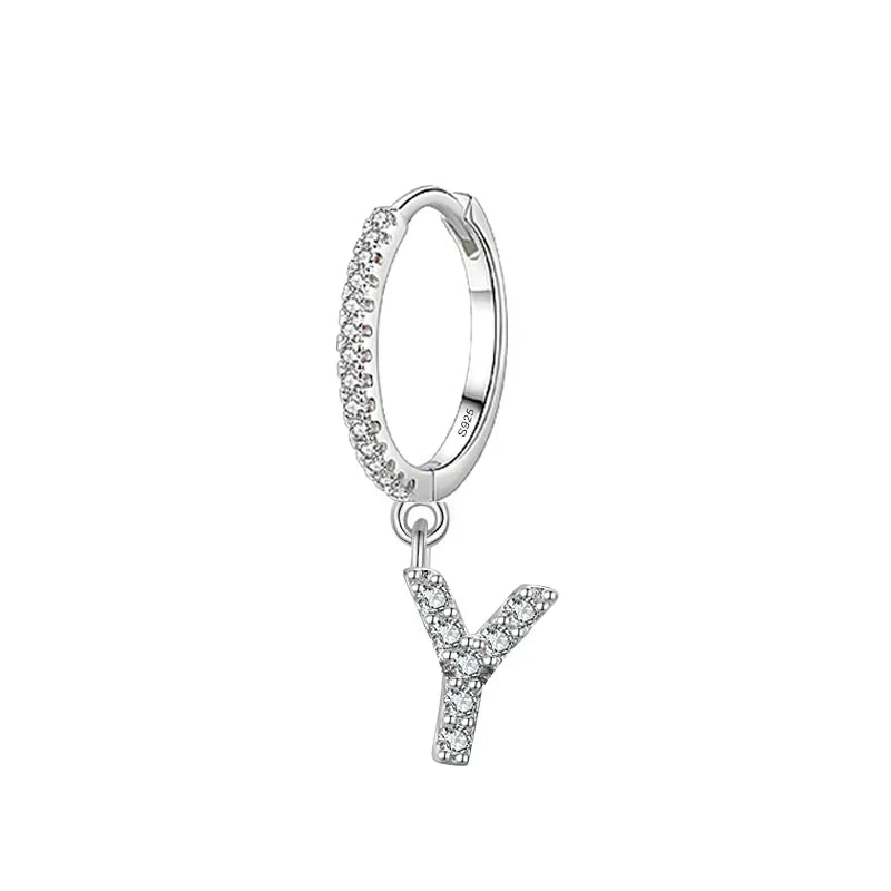 Huggie earrings with initial y