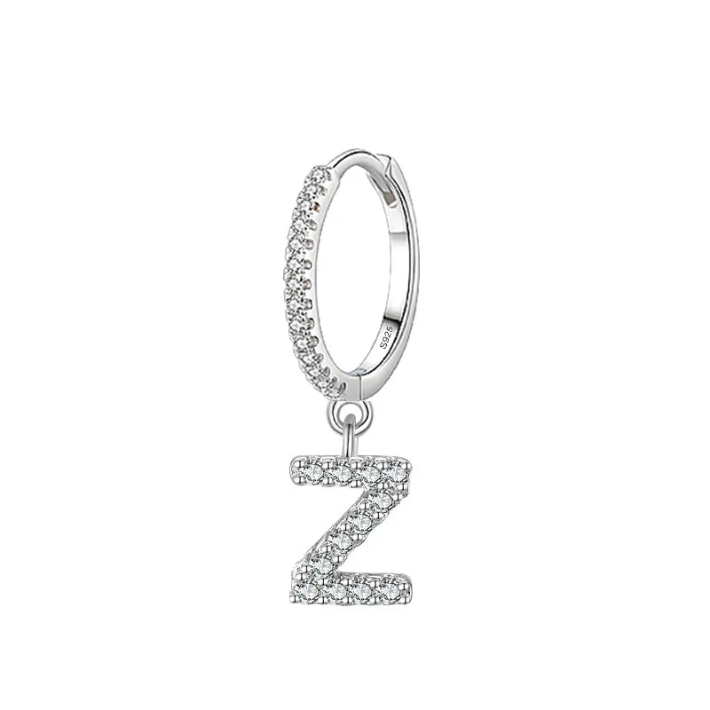 Huggie earrings with initial z