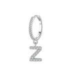 Huggie earrings with initial z