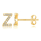 Gold initial earrings z