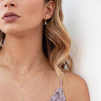 Women's Initial Hoop Earrings