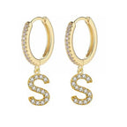 Women's Initial Hoop Earrings s