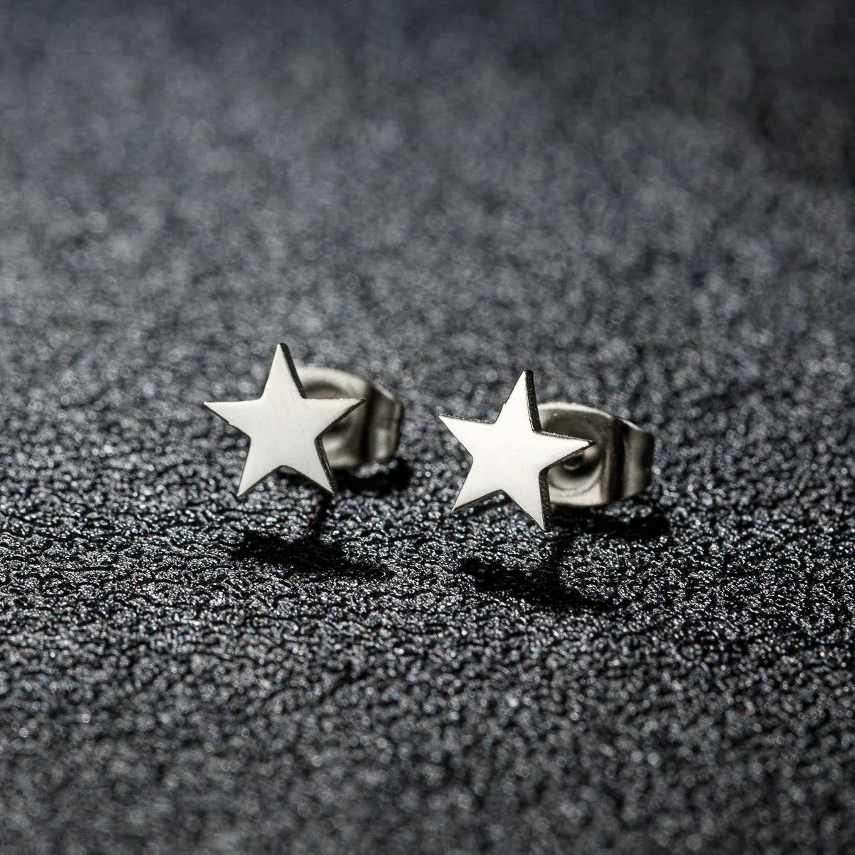 Light Star Stud Earrings silver