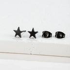 Light Star Stud Earrings black