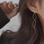 Long Silver or Gold gold Earrings