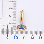 Blue Zircon Evil Eye Earrings Bohemian Style