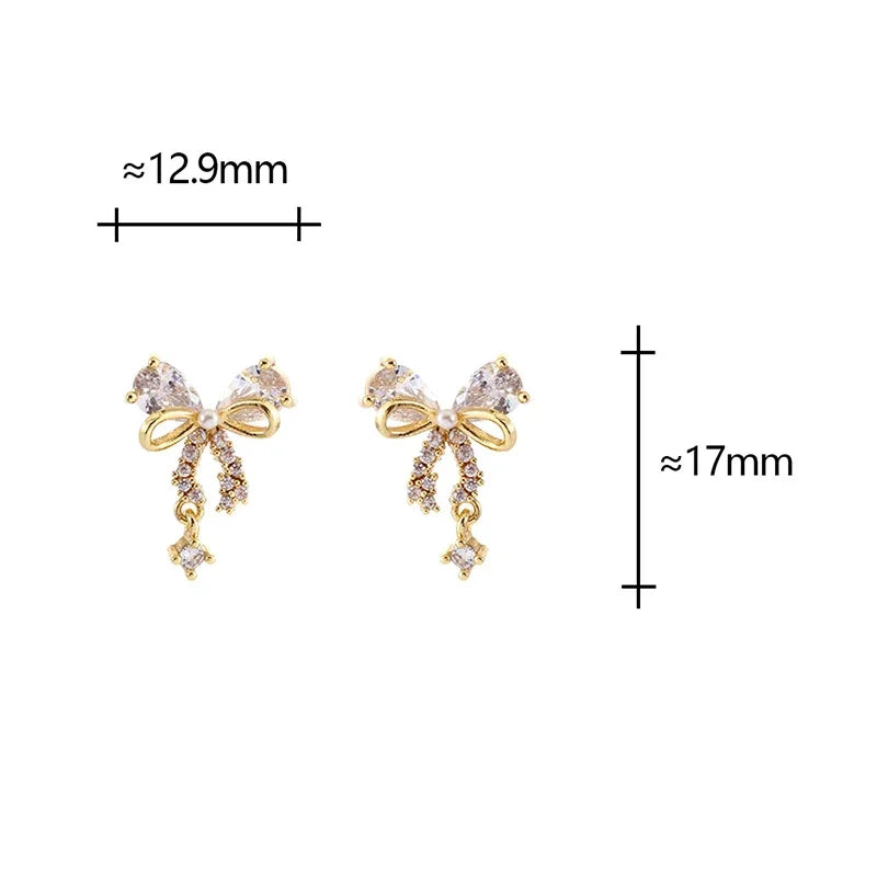 Women's bow earrings