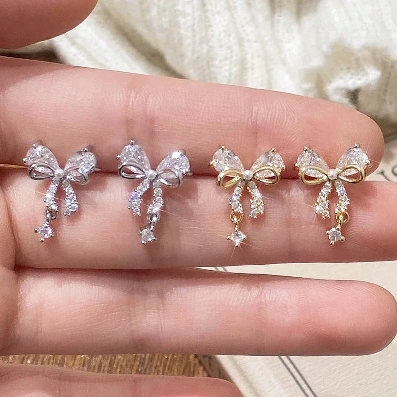 Women's bow earrings