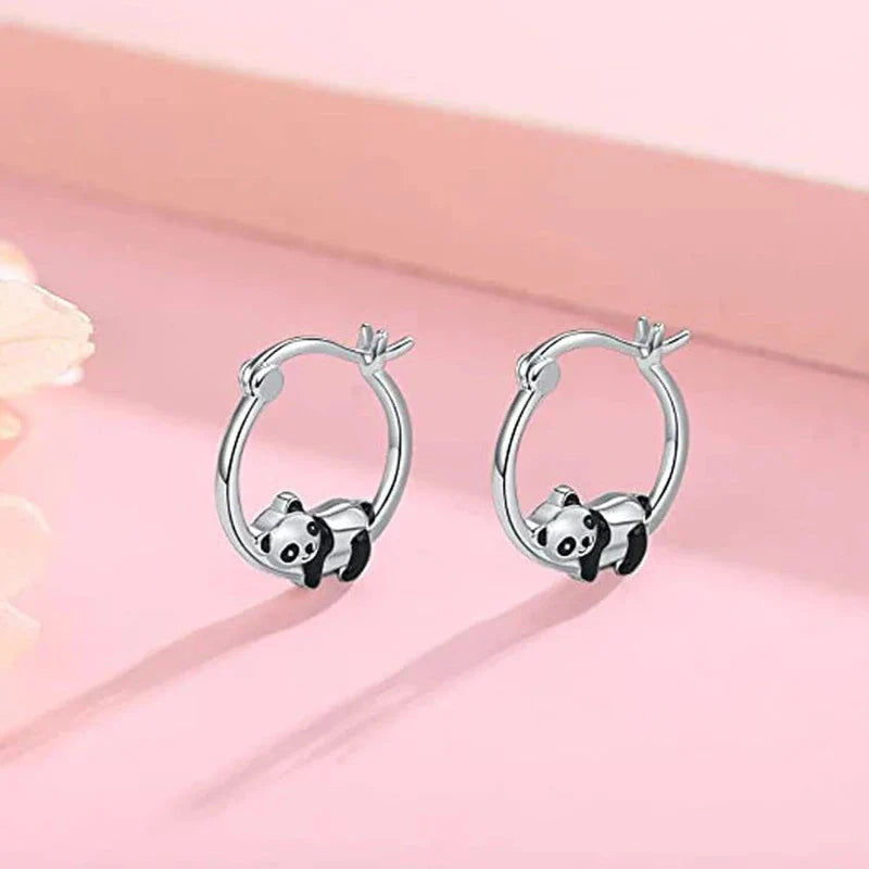Lying Panda Earrings