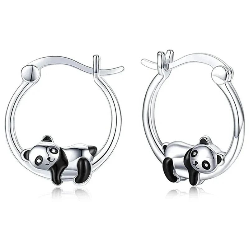 Lying Panda Earrings
