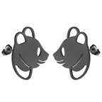Discreet Panda Earrings Black