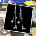 Silver Women's Butterfly Earrings