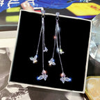 Silver Women's Butterfly Earrings