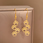 Gold Paw Earrings
