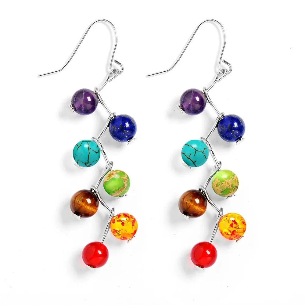 7 Chakras Hanging Earrings 1