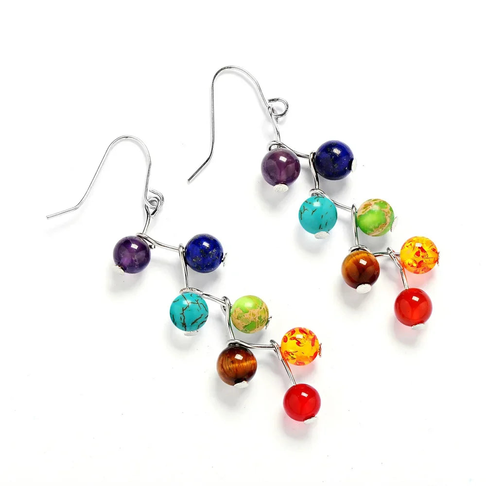 7 Chakras Hanging Earrings 1