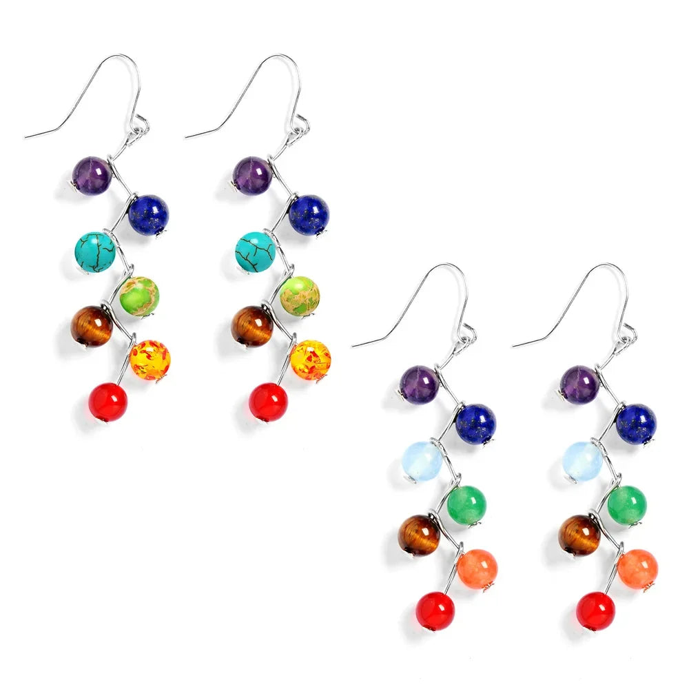 7 Chakras Hanging Earrings 1