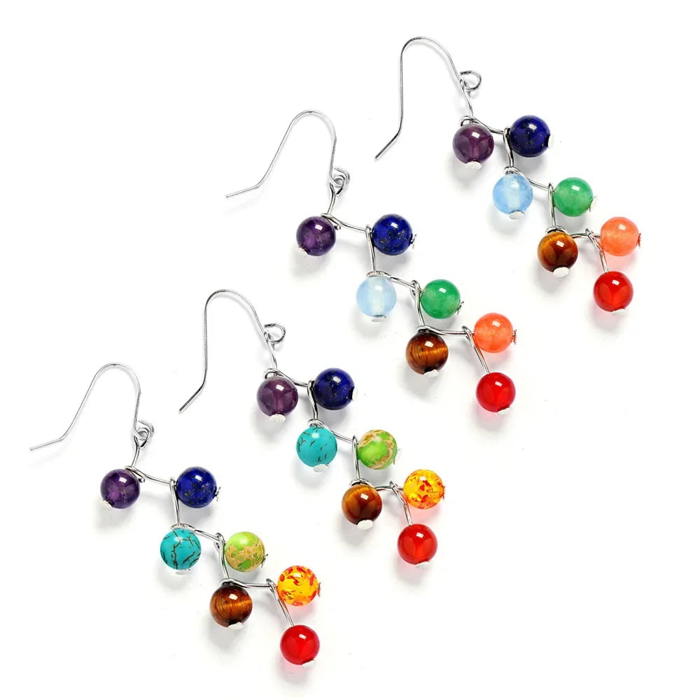 7 Chakras Hanging Earrings