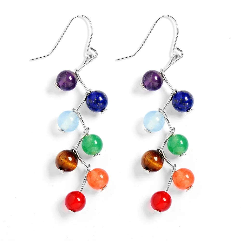 7 Chakras Hanging Earrings 2