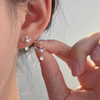 Angel wing drop earrings