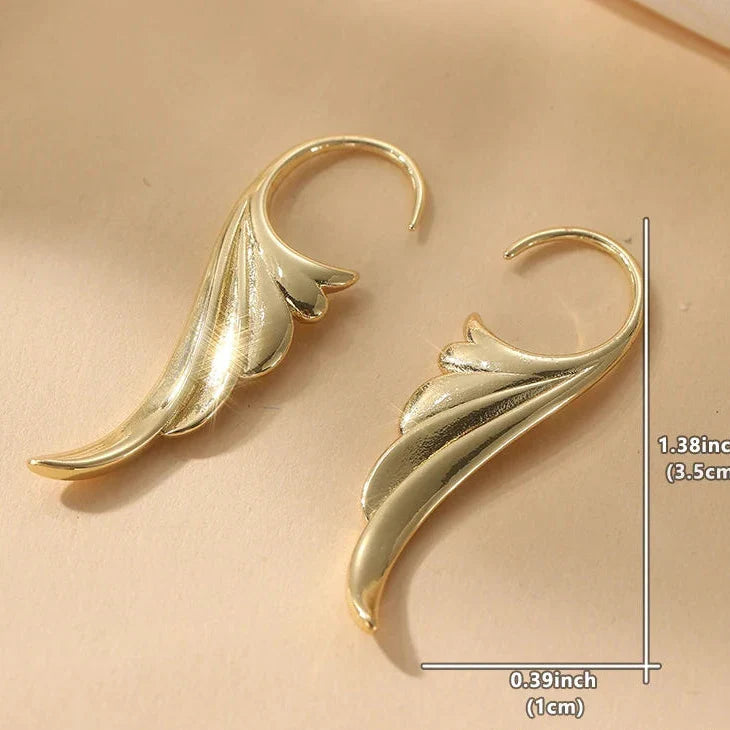 Angel wing drop earrings for women