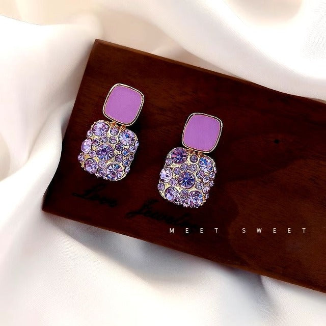 Amethyst Dangling Earrings for Women