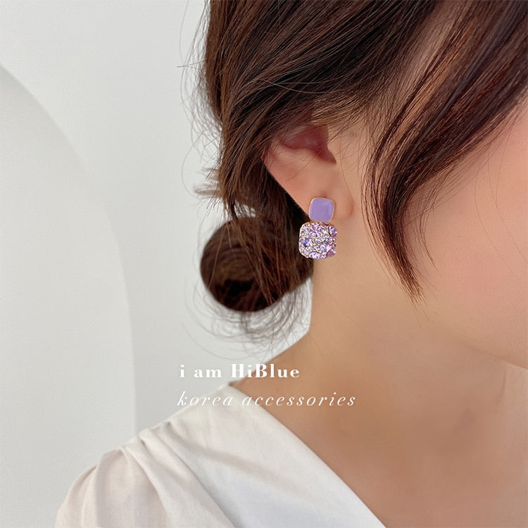 Amethyst Dangling Earrings for Women
