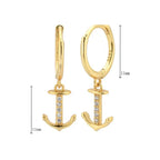 Anchor drop earrings