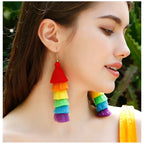 Women's rainbow drop earrings