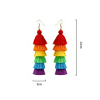 Women's rainbow drop earrings